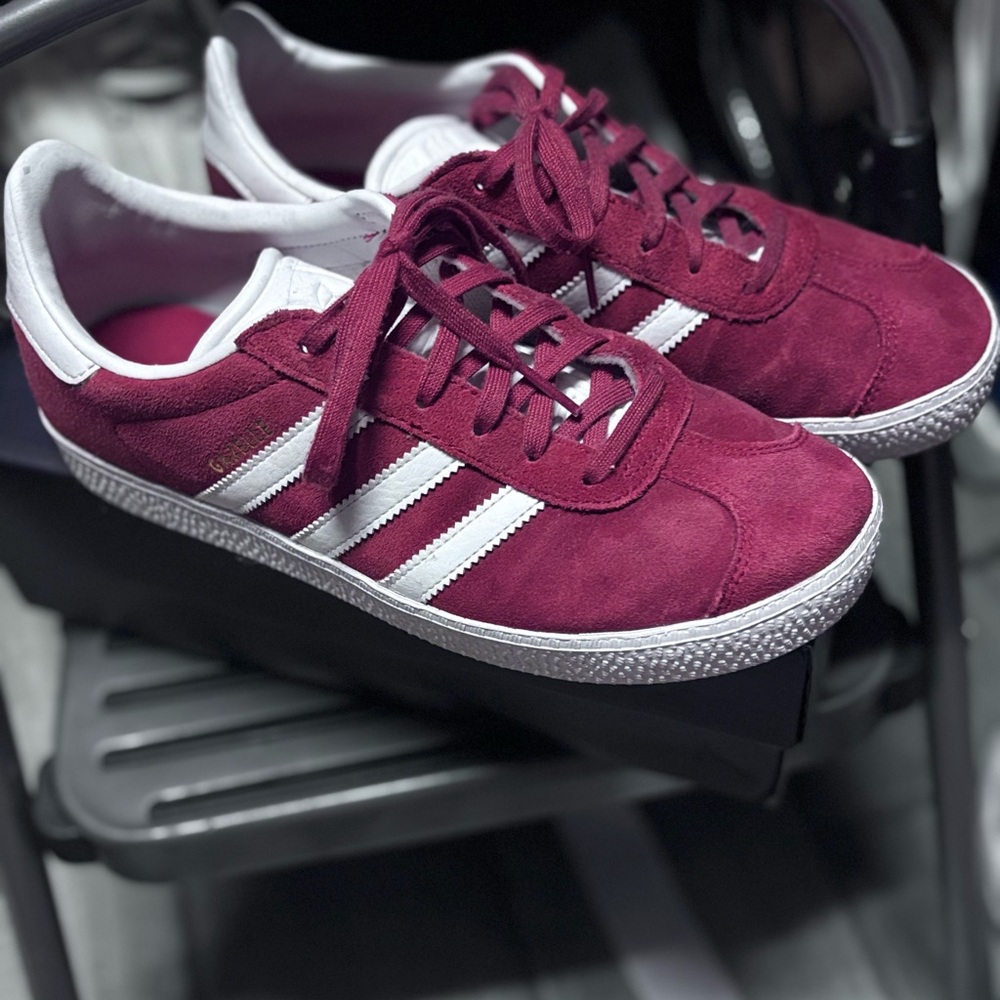 Adidas Red and White Retro Sneakers